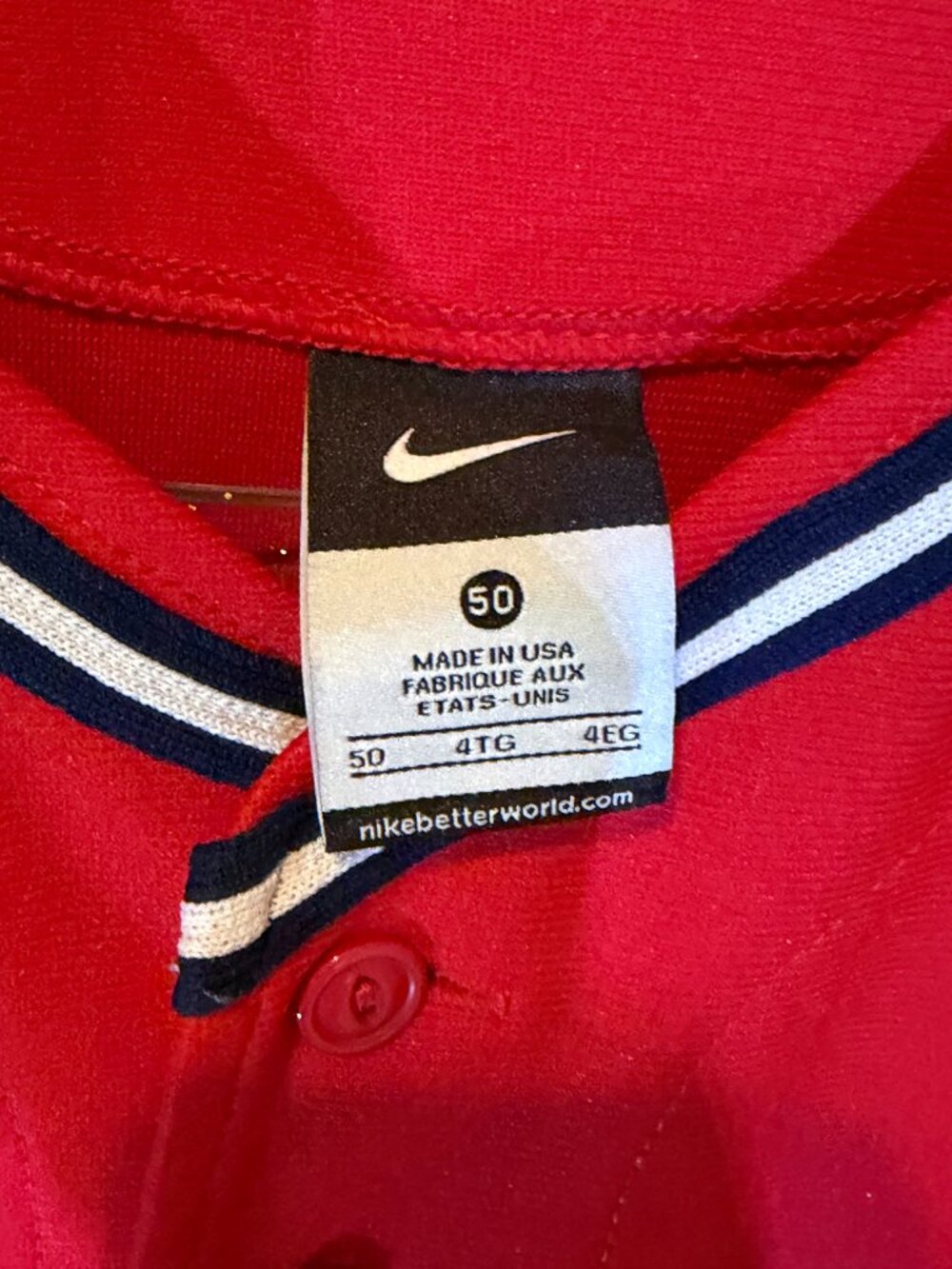 Nike Gonzaga Zags Red Baseball Jersey Size 50 4TG - Picture 2 of 6